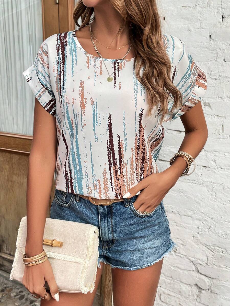 WesternLove Abstract Print Top