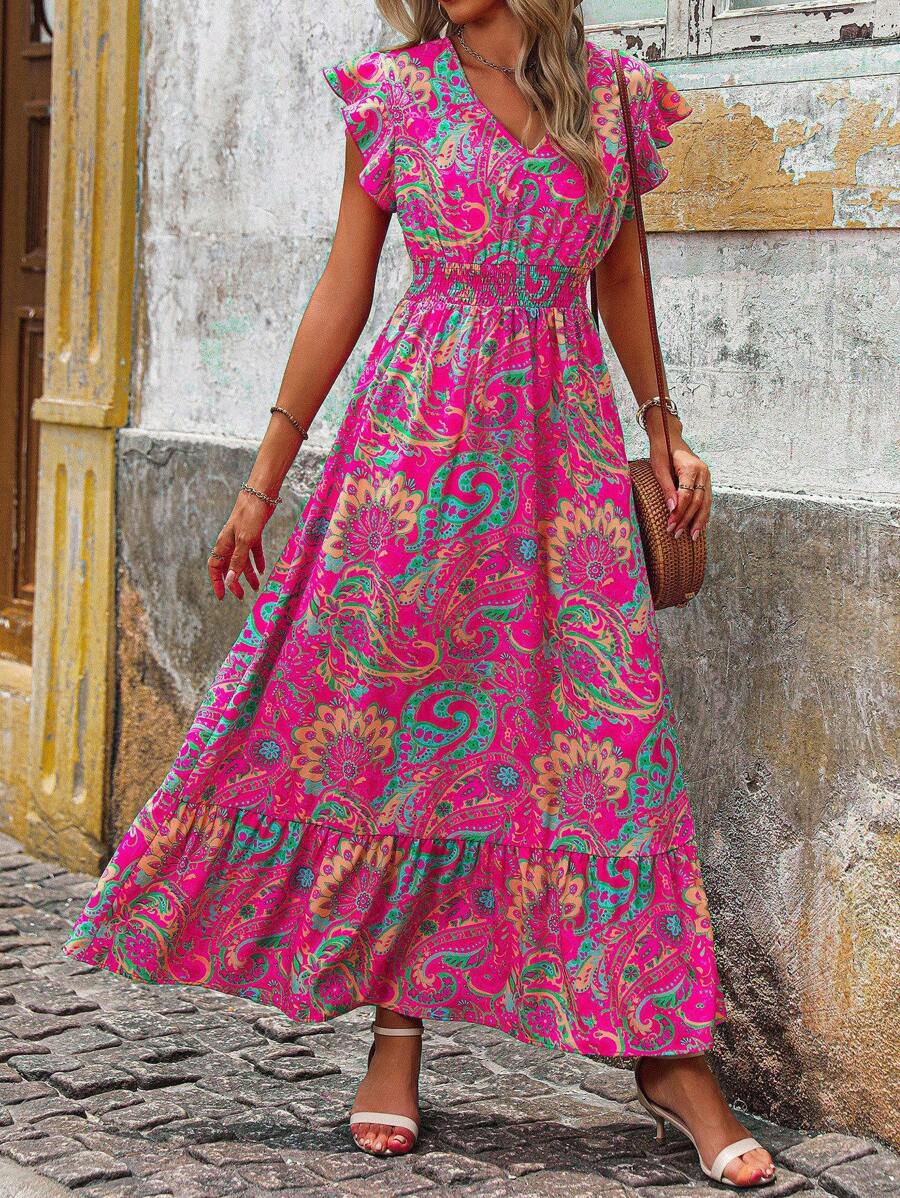 WesternLove Ocean Flow Print Dress
