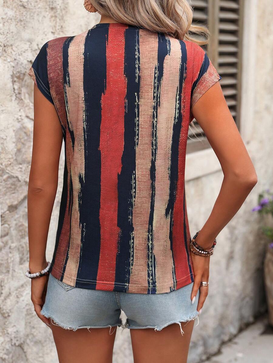 Western Love Sleeves Round Neckline Relaxed Fit Top For Women & Girls